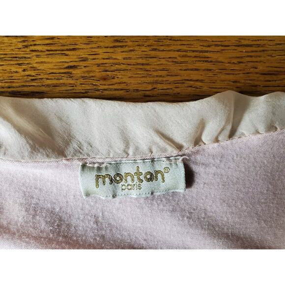 Montan Paris 100% Silk Top Medium Tunic Asymmetrical Made In Italy Layered - Picture 10 of 12
